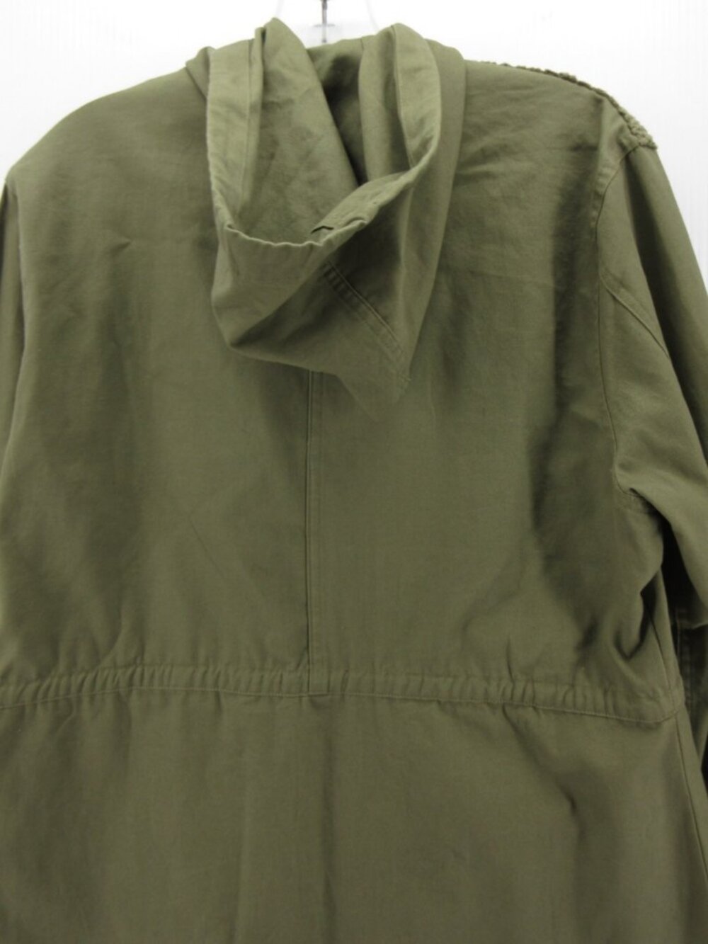 Sundance Jacket Large Olive Hoodie Crochet Lace Utility Full Zip * - Picture 8 of 12
